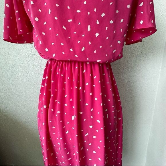 Liz Claiborne Y2K Maxi Dress Pink White Romantic SZ 4 - Picture 10 of 15
